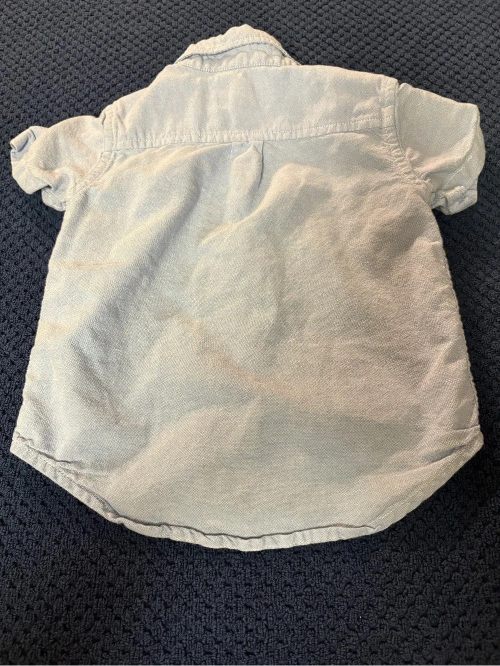 Carter's Dark Blue Elastic Waist kids Pants & Children’s Place Shirt 18-24 MO‎